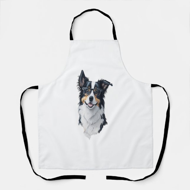 Niedlicher Hund Border Collie Schürze (Vorderseite)
