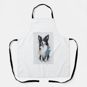 Niedlicher Hund Border Collie Schürze