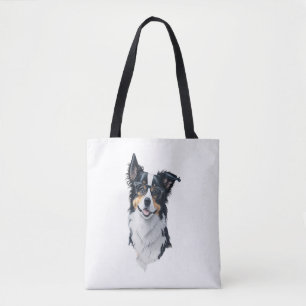 Niedlicher Hund Border Collie Tasche