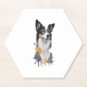 Niedlicher Hund Border Collie Untersetzer