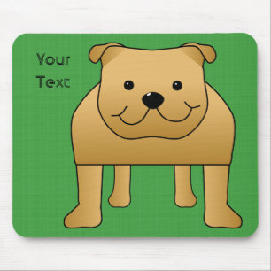 Niedlicher Hund-Cartoon. Red Bulldog. Mousepad