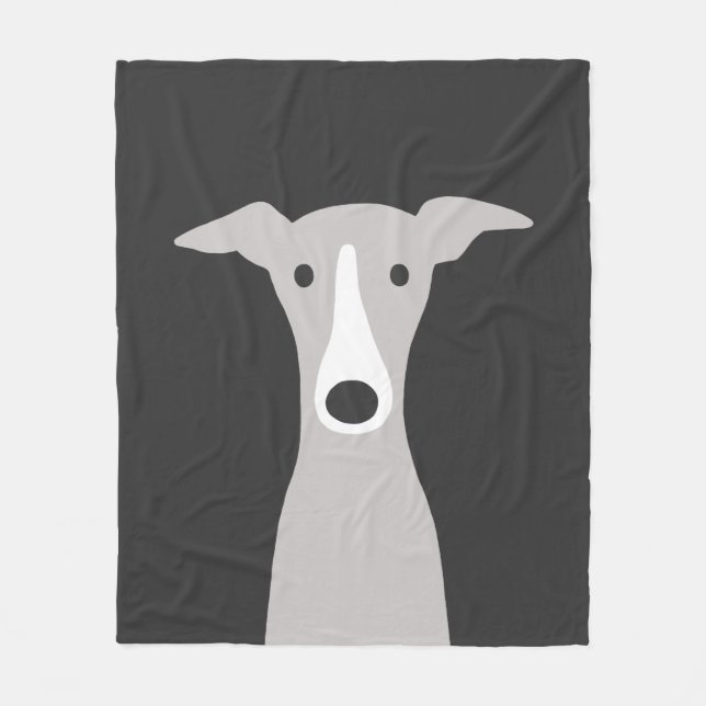 Niedlicher Hund des Windhund-| italienischen des Fleecedecke (Vorderseite)