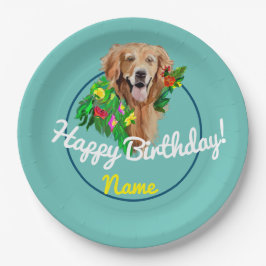 Niedlicher Hund Dreamy Golden Retriever Pappteller