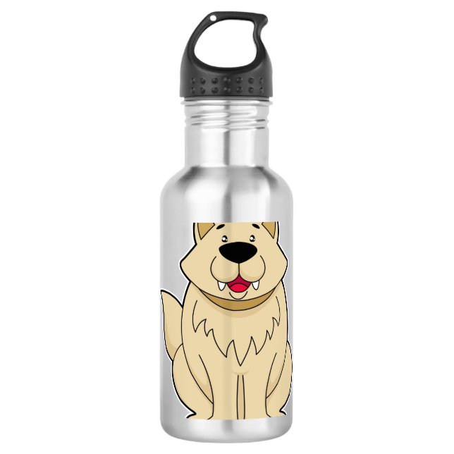 Niedlicher Hund Edelstahlflasche (Vorderseite)