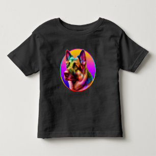 NIEDLICHER HUND FARBFARBENER RAINBOIN KLEINKIND T-SHIRT