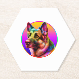 NIEDLICHER HUND FARBFARBENER RAINBOIN UNTERSETZER