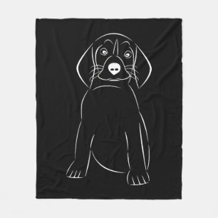 niedlicher Hund Fleecedecke