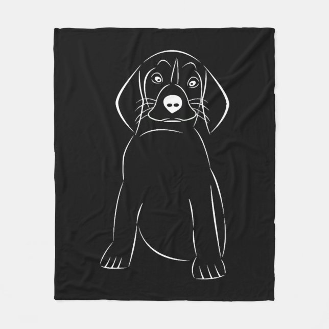 niedlicher Hund Fleecedecke (Vorderseite)