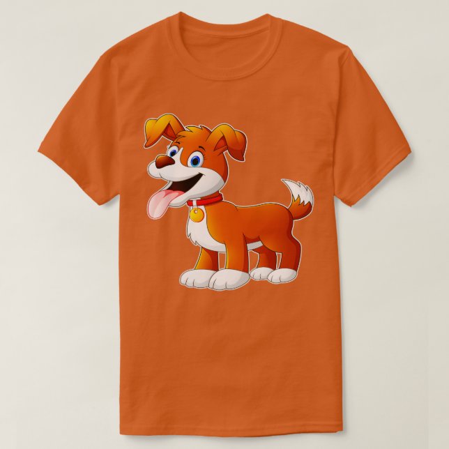 Niedlicher Hund Funny Animals Kinderdesign T-Shirt (Design vorne)