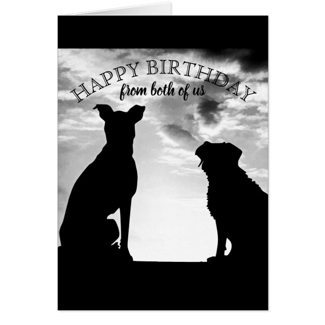niedlicher Hund Geburtstag von uns beiden Karten (Vorne)