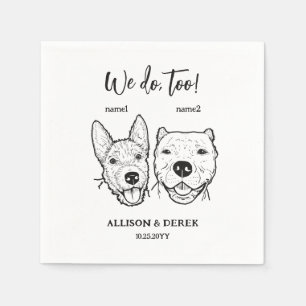 Niedlicher Hund Gesicht Gruß Bull Terrier wir tun  Serviette