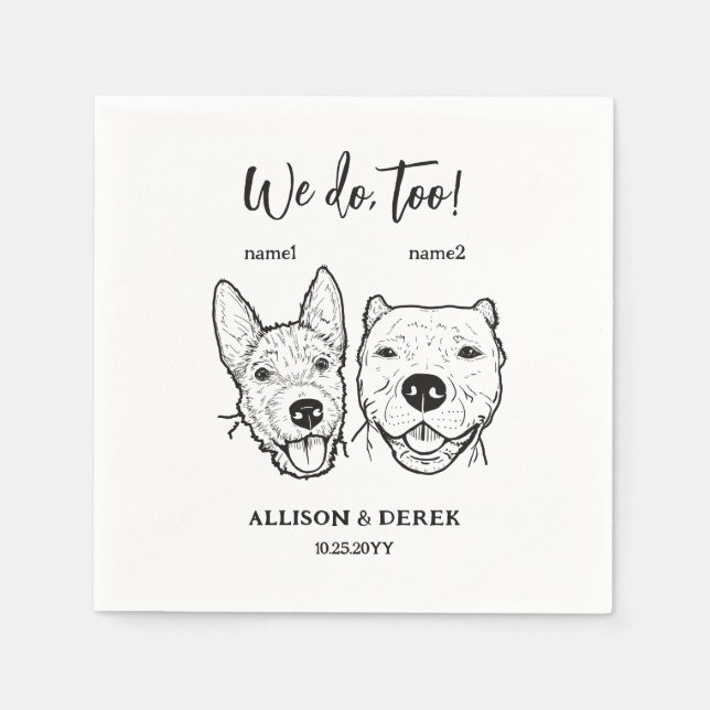 Niedlicher Hund Gesicht Gruß Bull Terrier wir tun  Serviette (Vorderseite)