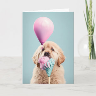 Niedlicher Hund Golden Retriever Grußkarte Karte
