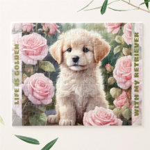 Niedlicher Hund Golden Retriever Puppy Individuell