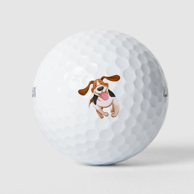 Niedlicher Hund Golfball (Vorderseite)