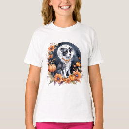 Niedlicher Hund Halloween Blumenmoon Canine Lover T-Shirt