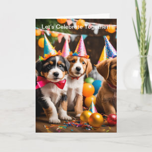 Niedlicher Hund Happy Birthday Grußkarte Karte