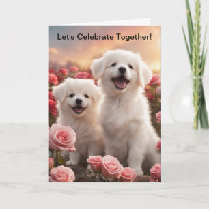 Niedlicher Hund Happy Birthday Grußkarte Karte