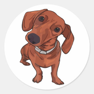 Niedlicher Hund, Hund Lover, Hundebesitzer, Hausti Runder Aufkleber