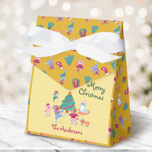 Niedlicher Hund Ice Skaten Custard Yellow Christma Geschenkschachtel