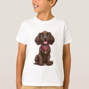 Niedlicher Hund im Cartoon T-Shirt