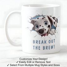 Niedlicher Hund in einer Tasse! Neuheit für Hunde 