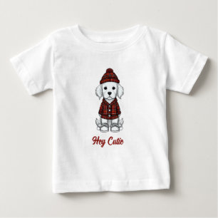 niedlicher Hund in schottischer Verkleidung Baby T-shirt