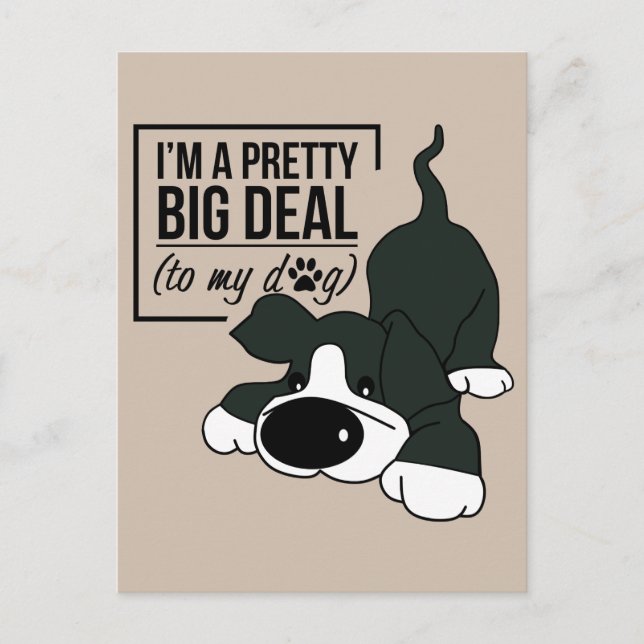 Niedlicher Hund je Postkarte (Vorderseite)