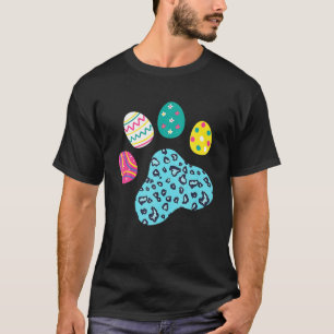 Niedlicher Hund Katzenpfau Leopard Ostereier Pfost T-Shirt