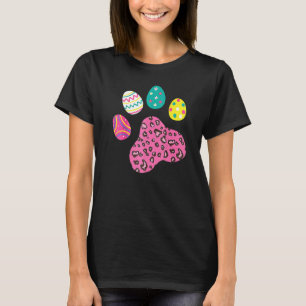 Niedlicher Hund Katzenpfau Leopard Ostereier Pfost T-Shirt