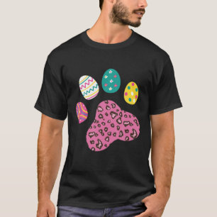Niedlicher Hund Katzenpfau Leopard Ostereier Pfost T-Shirt
