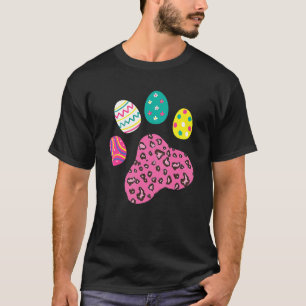 Niedlicher Hund Katzenpfau Leopard Ostereier Pfost T-Shirt