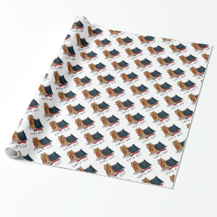 Niedlicher Hund - Lass uns gehen! Yorkshire Terrie Geschenkpapier