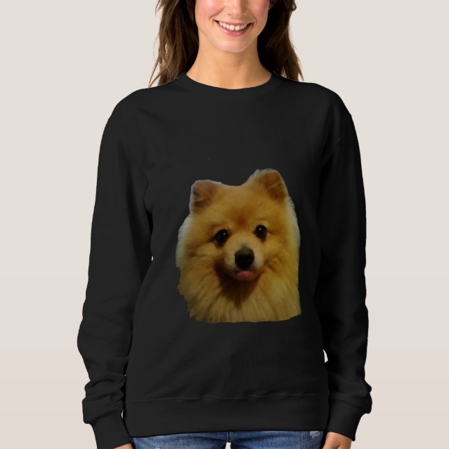 Niedlicher Hund Liebe A Spitz Sweatshirt (Vorderseite)