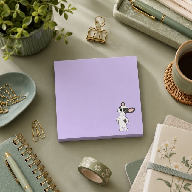 Niedlicher Hund Lila Post-it Klebezettel (Von Creator hochgeladen)