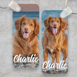 Niedlicher Hund Lover Foto Personalisiert Stiefel  Schlüsselanhänger