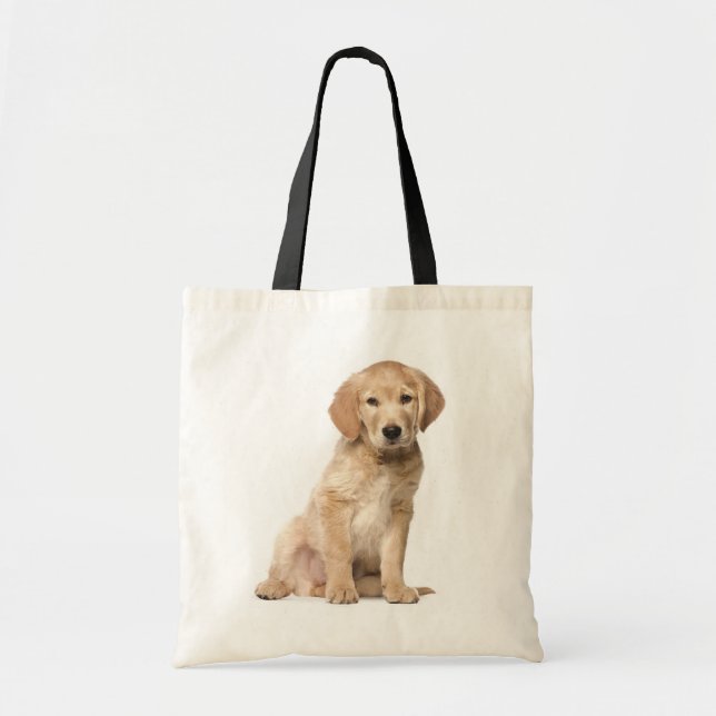Niedlicher Hund Lover Geschenk Welpe Golden Retrie Tragetasche (Vorne)