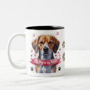 Niedlicher Hund Lover Zwei-Tone-Tasse Zweifarbige Tasse