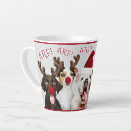 Niedlicher Hund, lustig, Weihnachten, Name hinzufü Milchtasse
