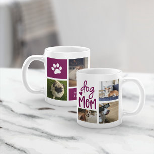 Niedlicher Hund Mama Haustier Foto Collage Kaffeek Kaffeetasse