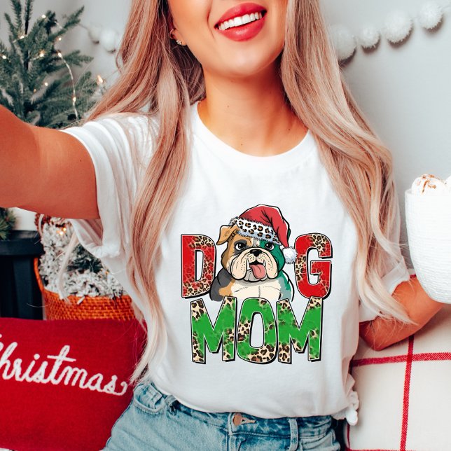 Niedlicher Hund Mama Weihnachten Frauen T - Shirt (Von Creator hochgeladen)