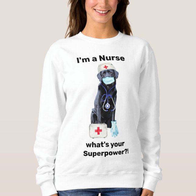 Niedlicher Hund Medizinischer Beruflicher Super Nu Sweatshirt (Vorderseite)
