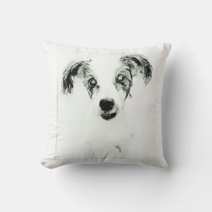 Niedlicher Hund mit Big Ears Throw Kissen