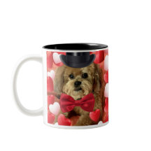 Niedlicher Hund mit Herz - Valentin