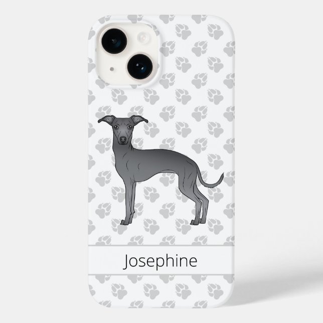 Niedlicher Hund mit Individuelle Name Case-Mate iPhone 14 Hülle (Rückseite)