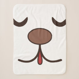 Niedlicher Hund mit Kindern weiß Sherpadecke