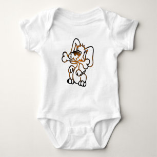 Niedlicher Hund mit Knochen Baby Strampler