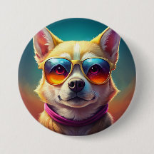 Niedlicher Hund mit Sonnenbrille