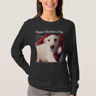 Niedlicher Hund mit Vater Valentinstag T-Shirt