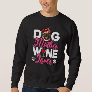Niedlicher Hund Mutter Mops Hund Muttertag 1 Sweatshirt